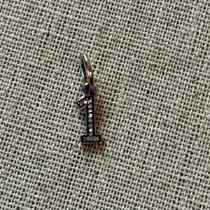 Pandora Silver Number 1 Pavé Charm with Clear Stones